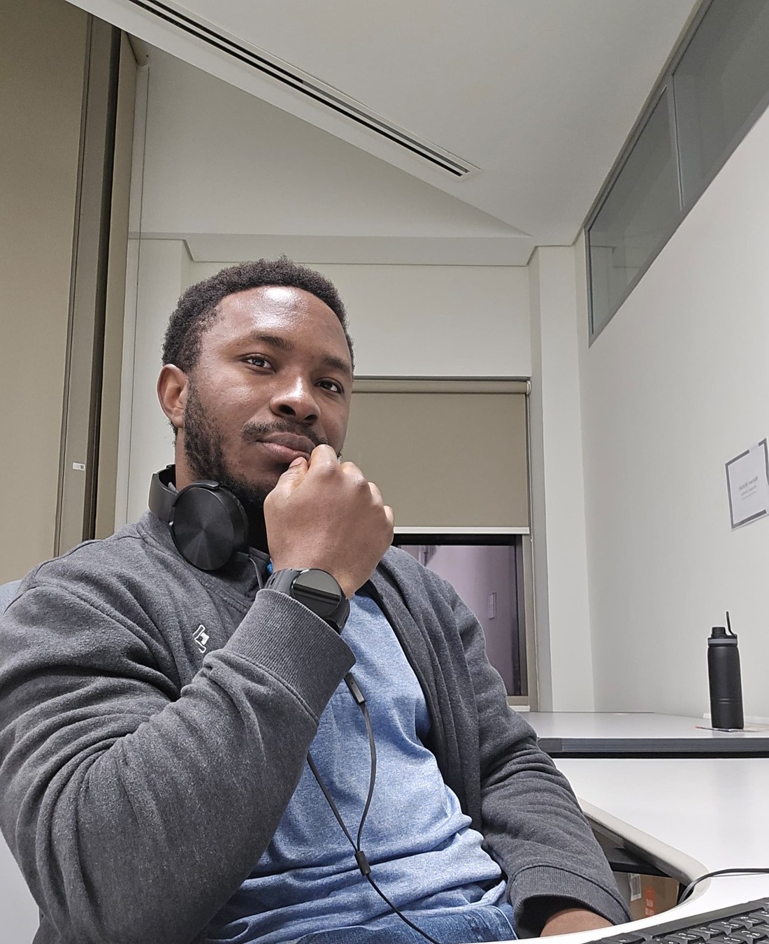 Ayodele Benjamin Esan in a research workspace